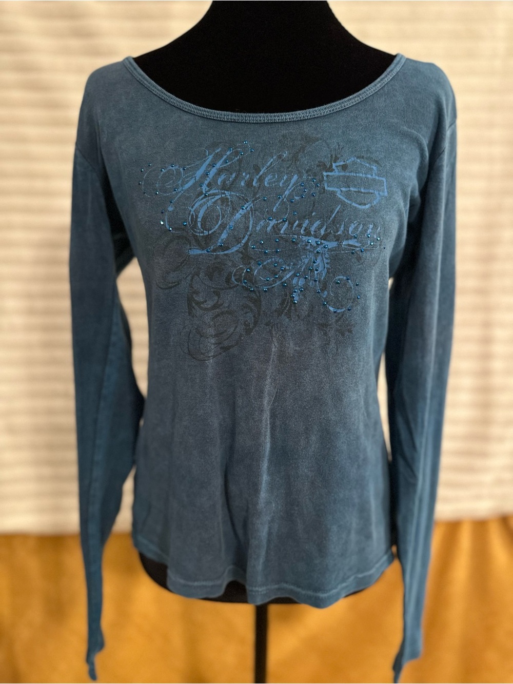 Vintage Y2K Harley Davidson South Charleston Rhinestone Long Sleeve
